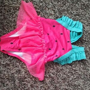 Penelope Mack Teal and Pink Swimsuit
